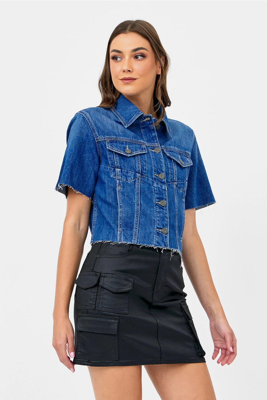 SHORT SLEEVE CROP JACKET