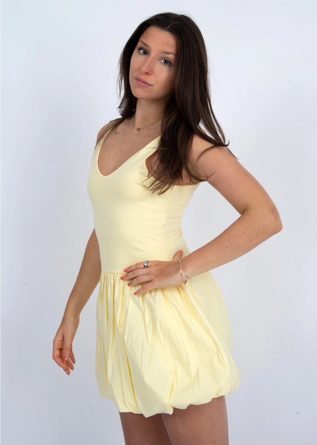 YELLOW VARA BUBBLE DRESS