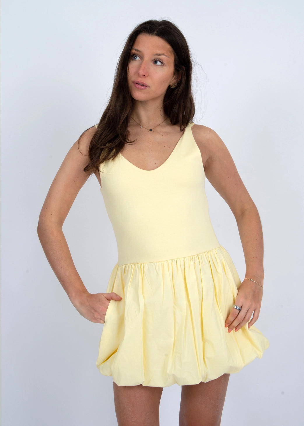 YELLOW VARA BUBBLE DRESS
