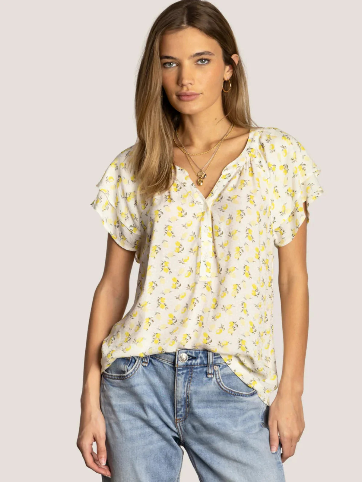 LEMONS CHARLIE RUFFLE TOP