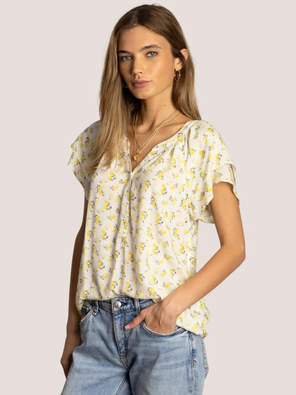 LEMONS CHARLIE RUFFLE TOP