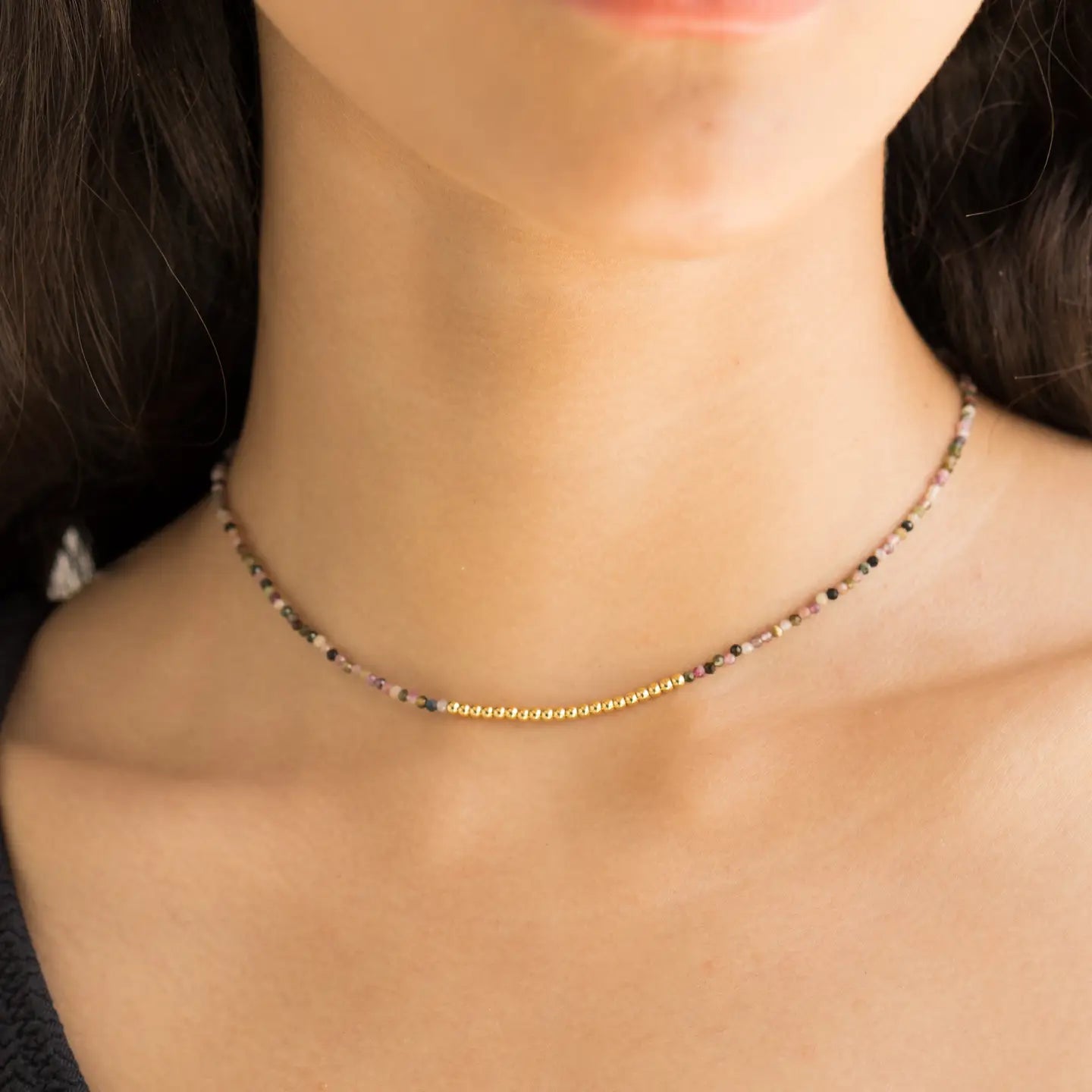 TOURMALINE BEADED NECKLACE