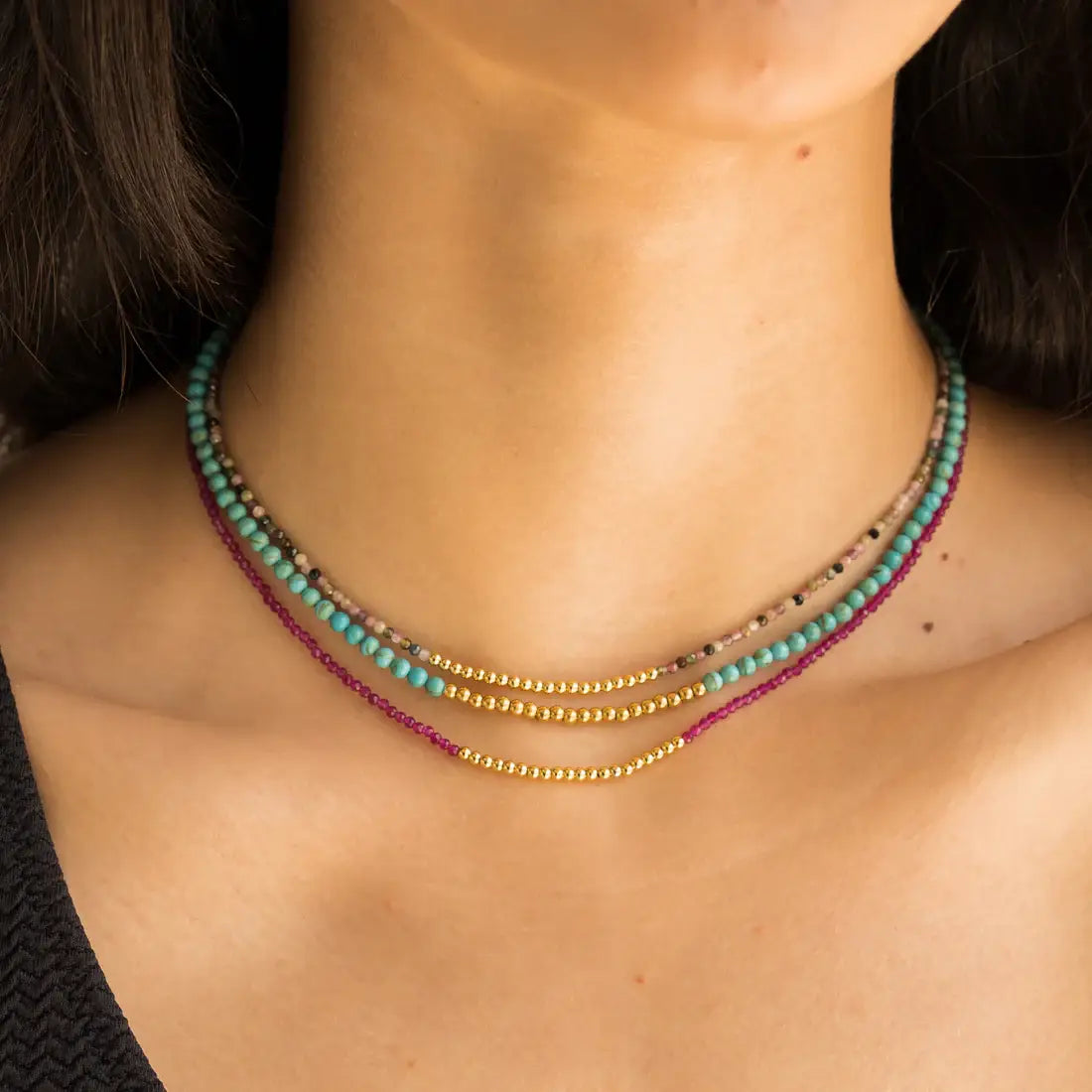 TURQUOISE BEADED NECKLACE
