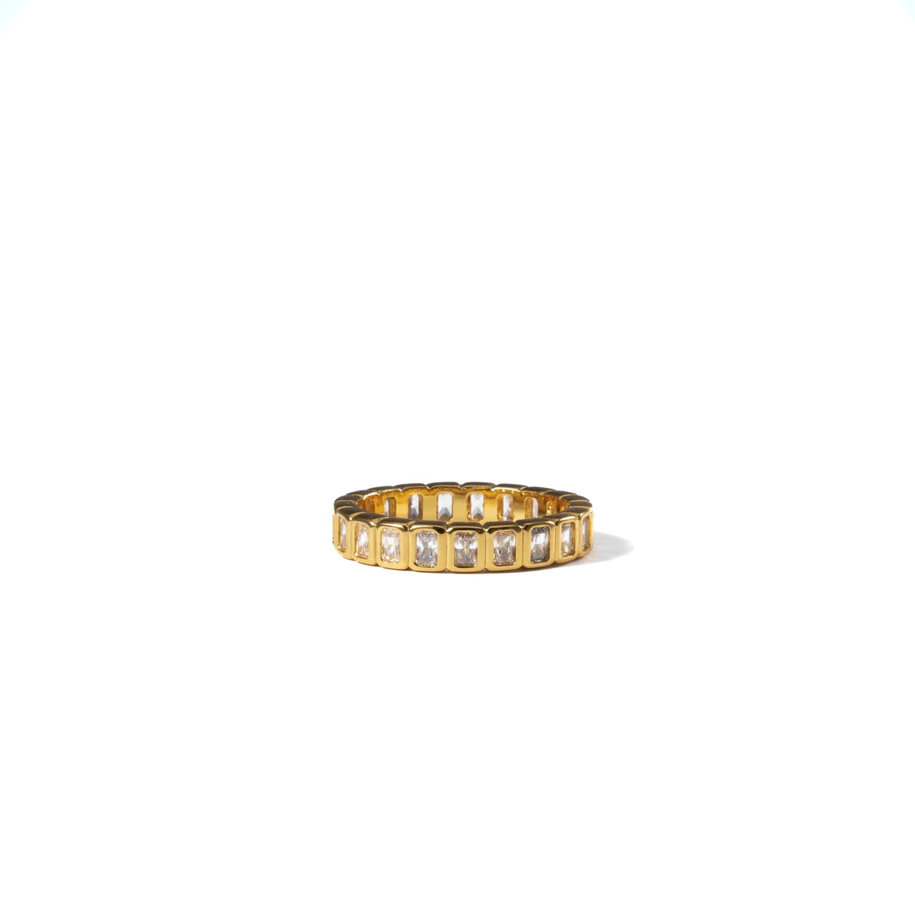 TENNIS EMERALD CUT RING