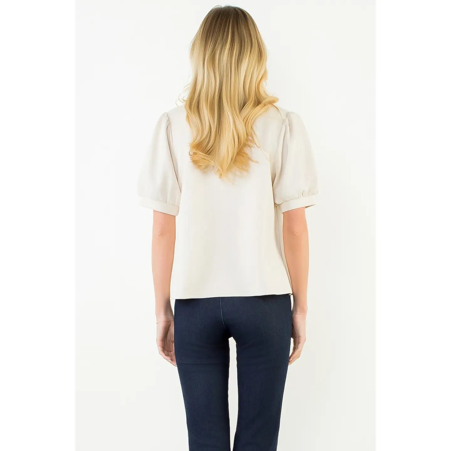 SOFT SUEDE V-NECK TOP