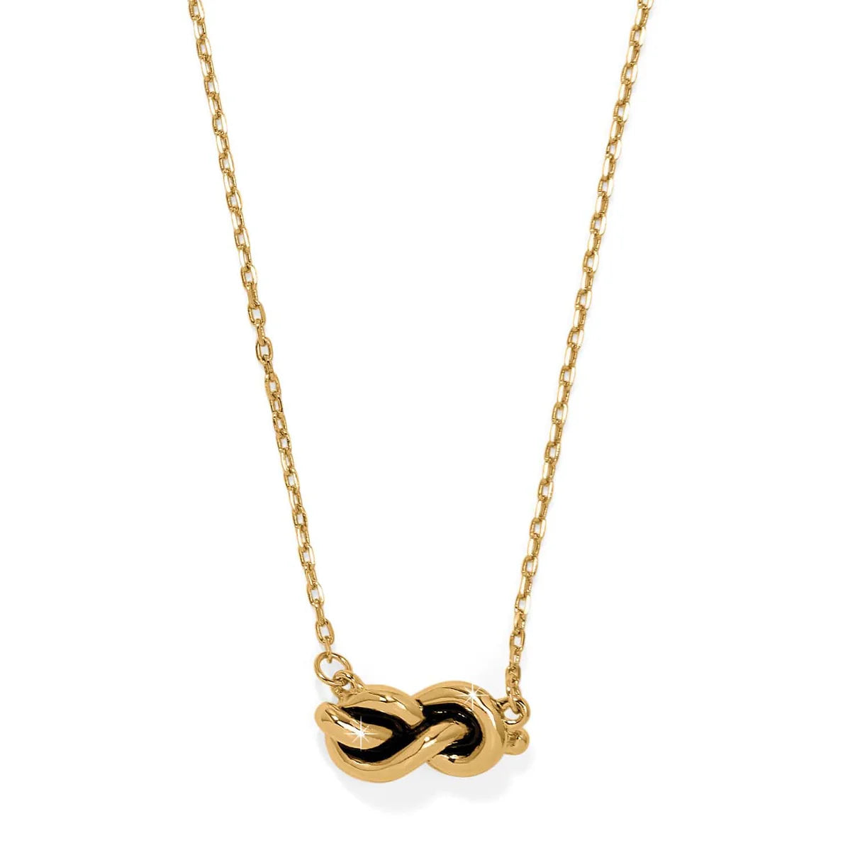 INTERLOK SINGLE KNOT GOLD PETITE NECKLACE