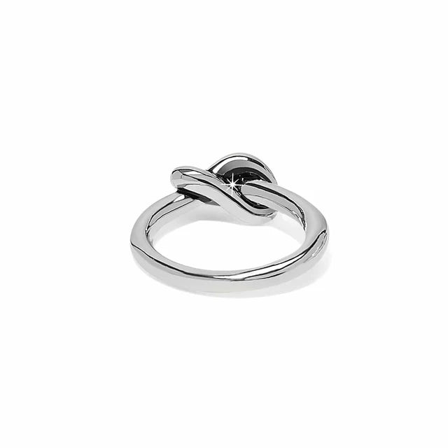 INTERLOK SILVER SINGLE KNOT RING