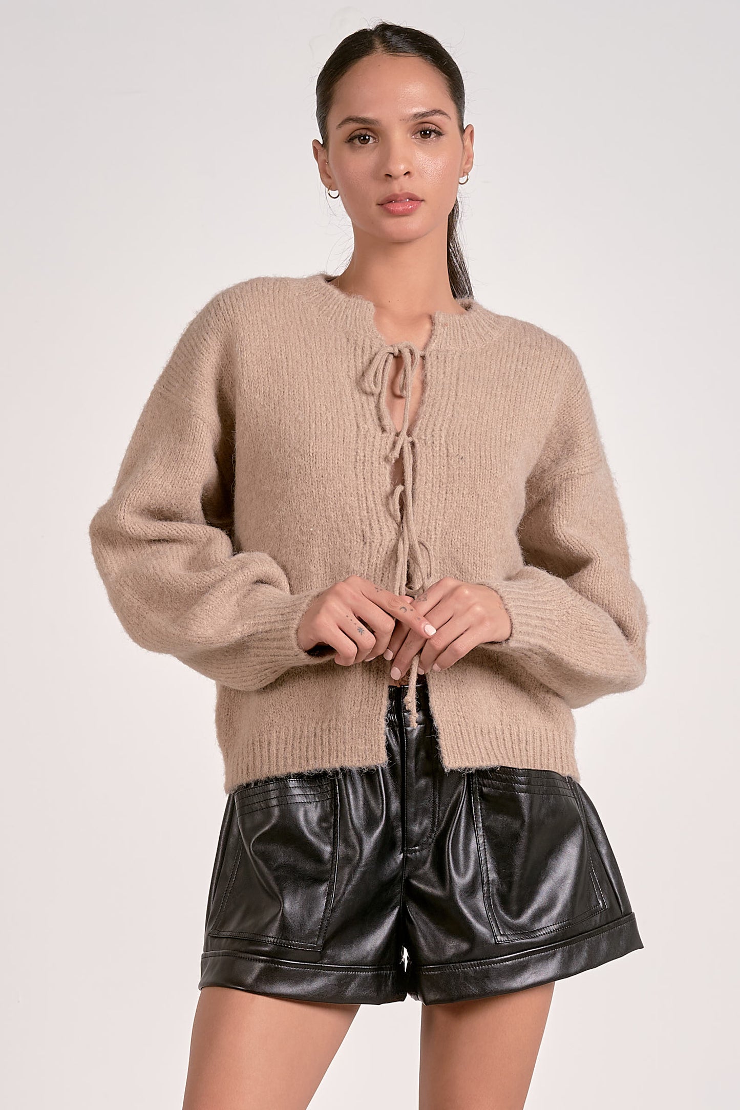 MACCHIATO TIE SWEATER