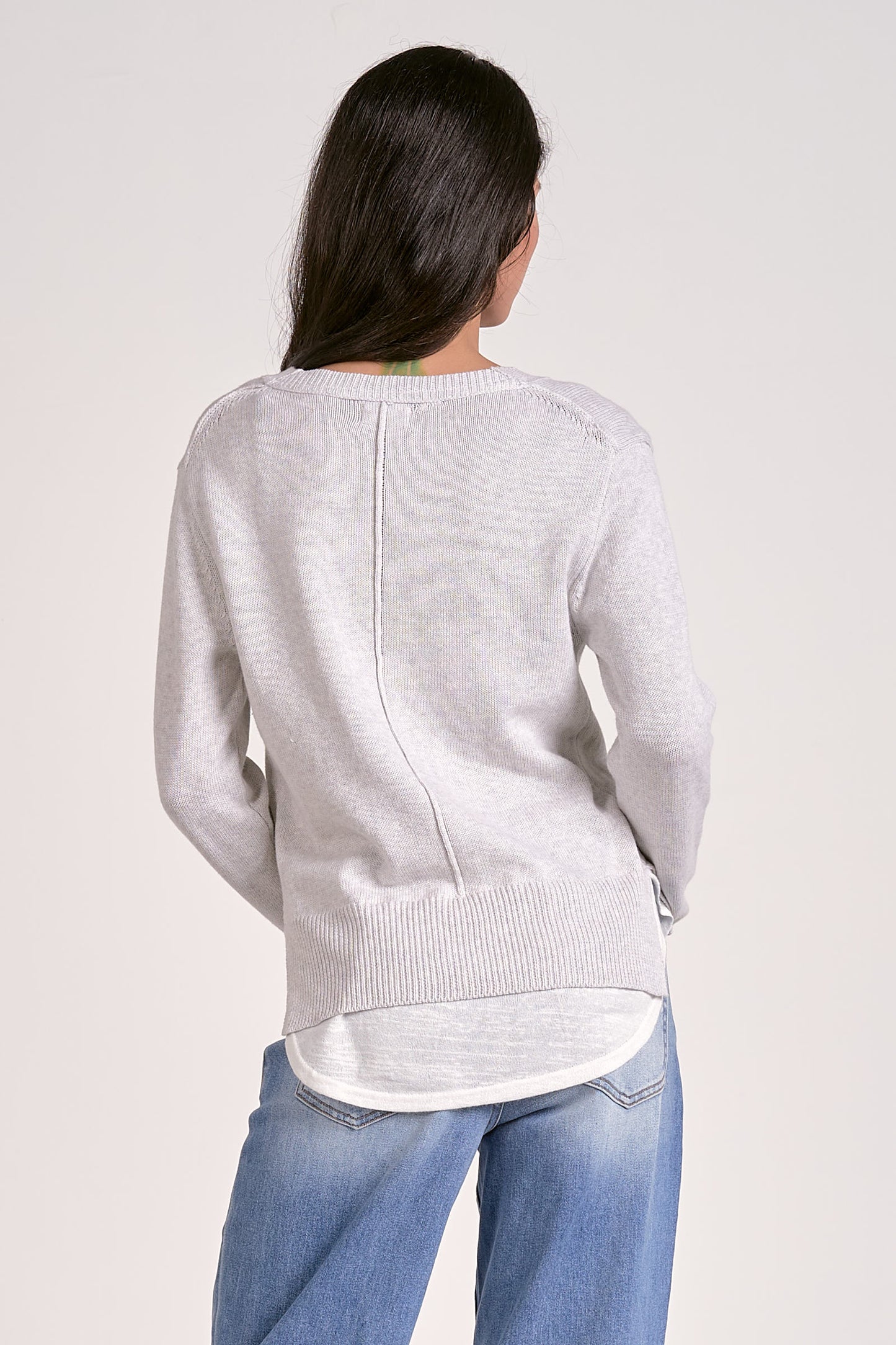 LAYERED GREY SWEATER