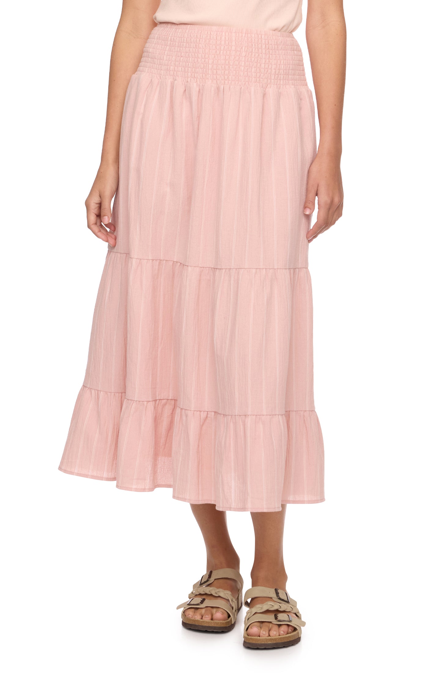LAVINA PINK MIDI SKIRT