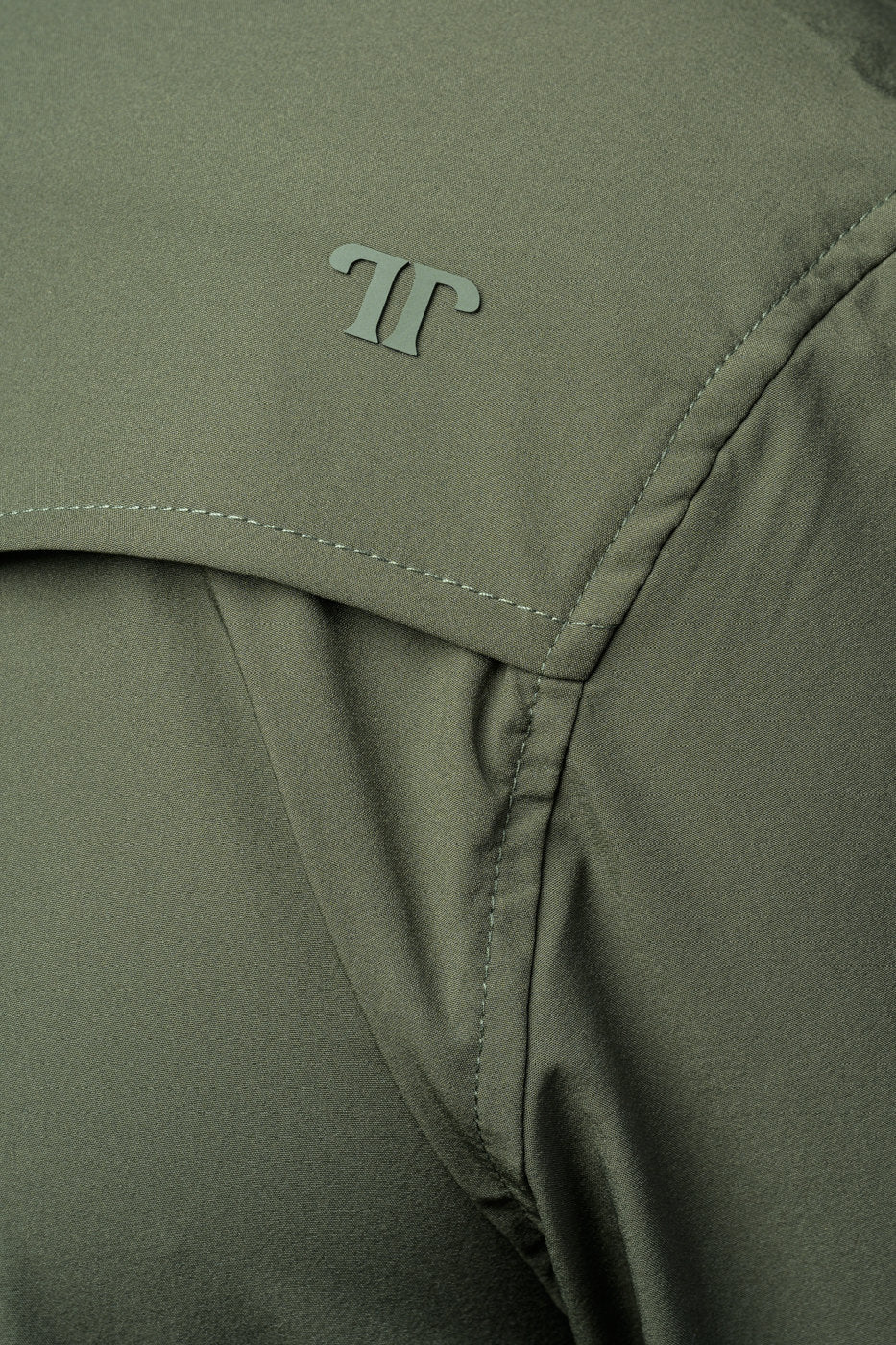 OLIVE SHORT SLEEVE SNAP SHIRT