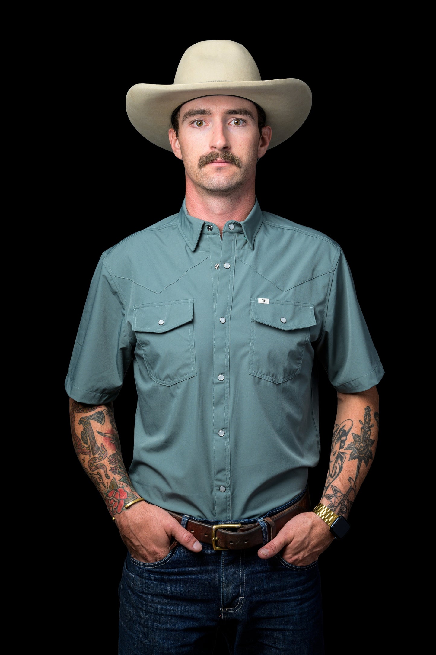 AQUA SNAP SHIRT