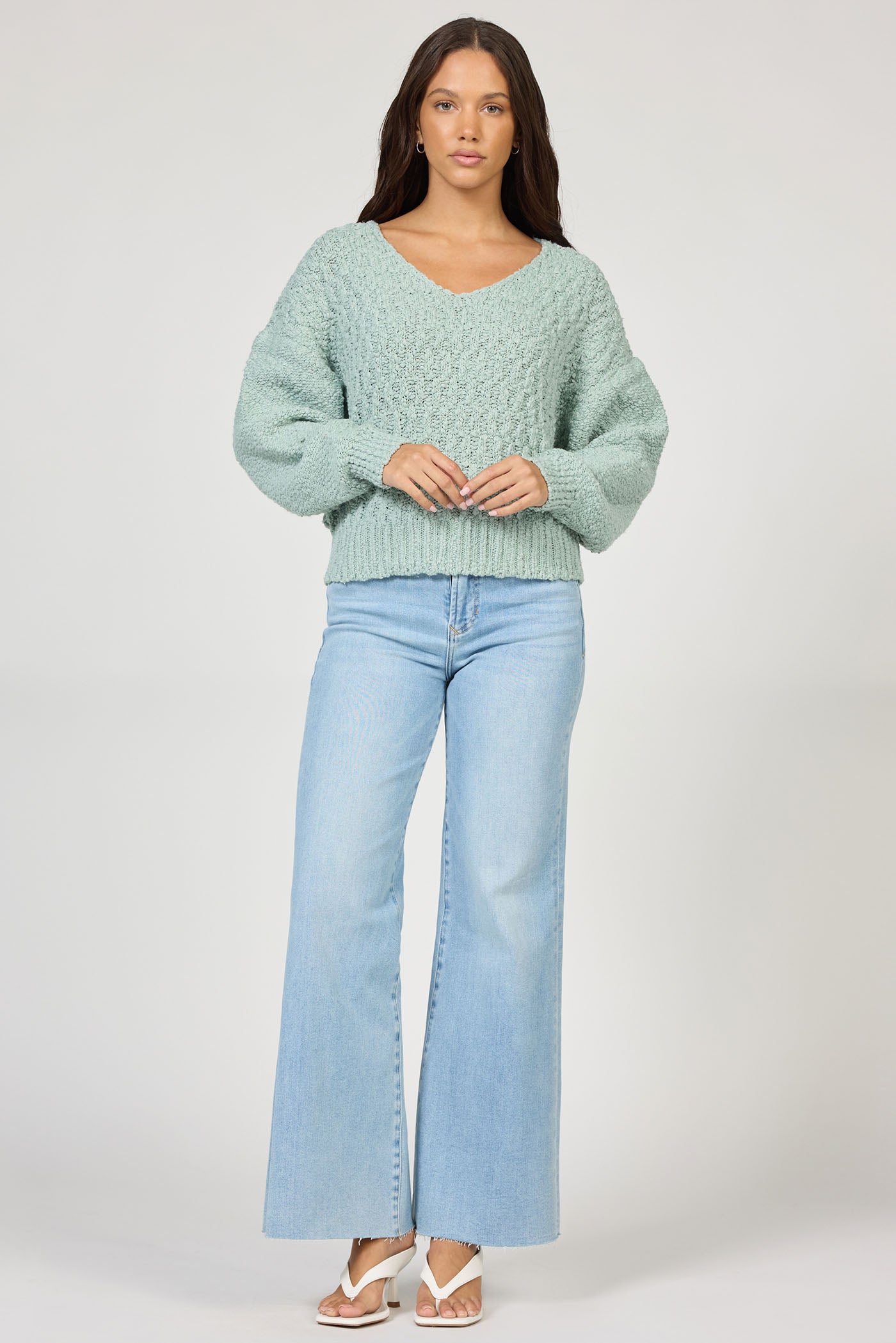 LEXI ICEBERG GREEN SWEATER