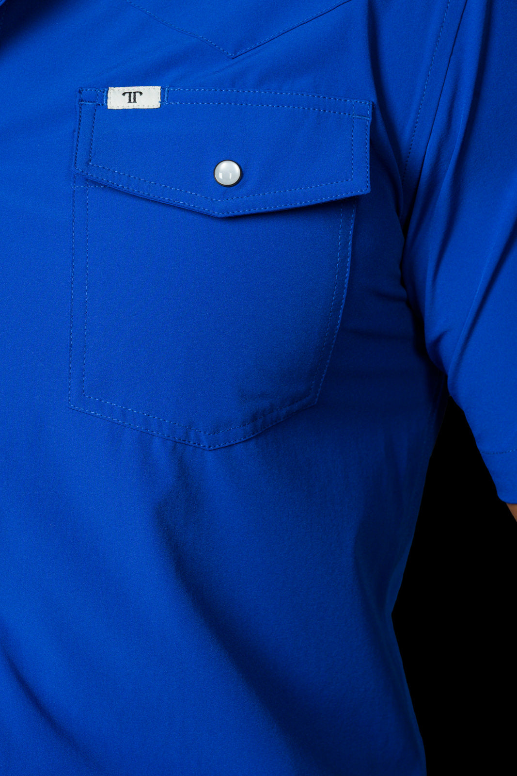 COBALT SHORT SLEEVE PEARL SNAP SHIRT