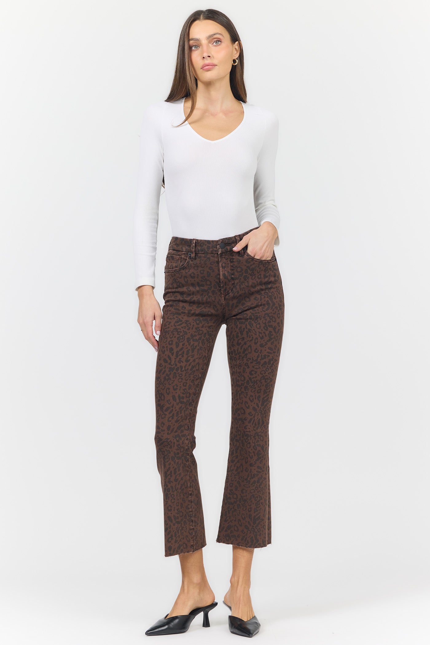 JEANNE BROWN LEOPARD JEANS