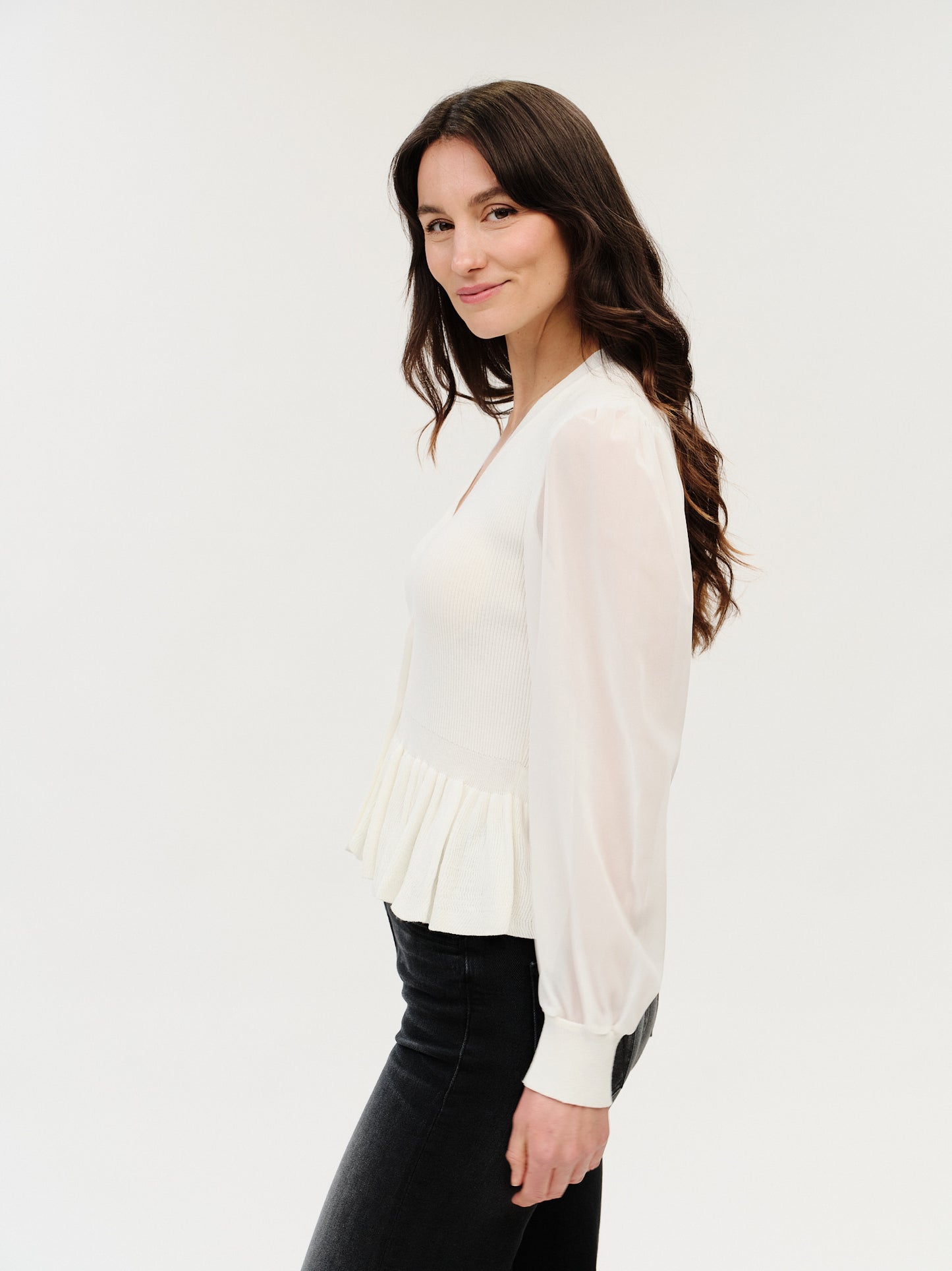 ALEXANDRA PEPLUM SWEATER