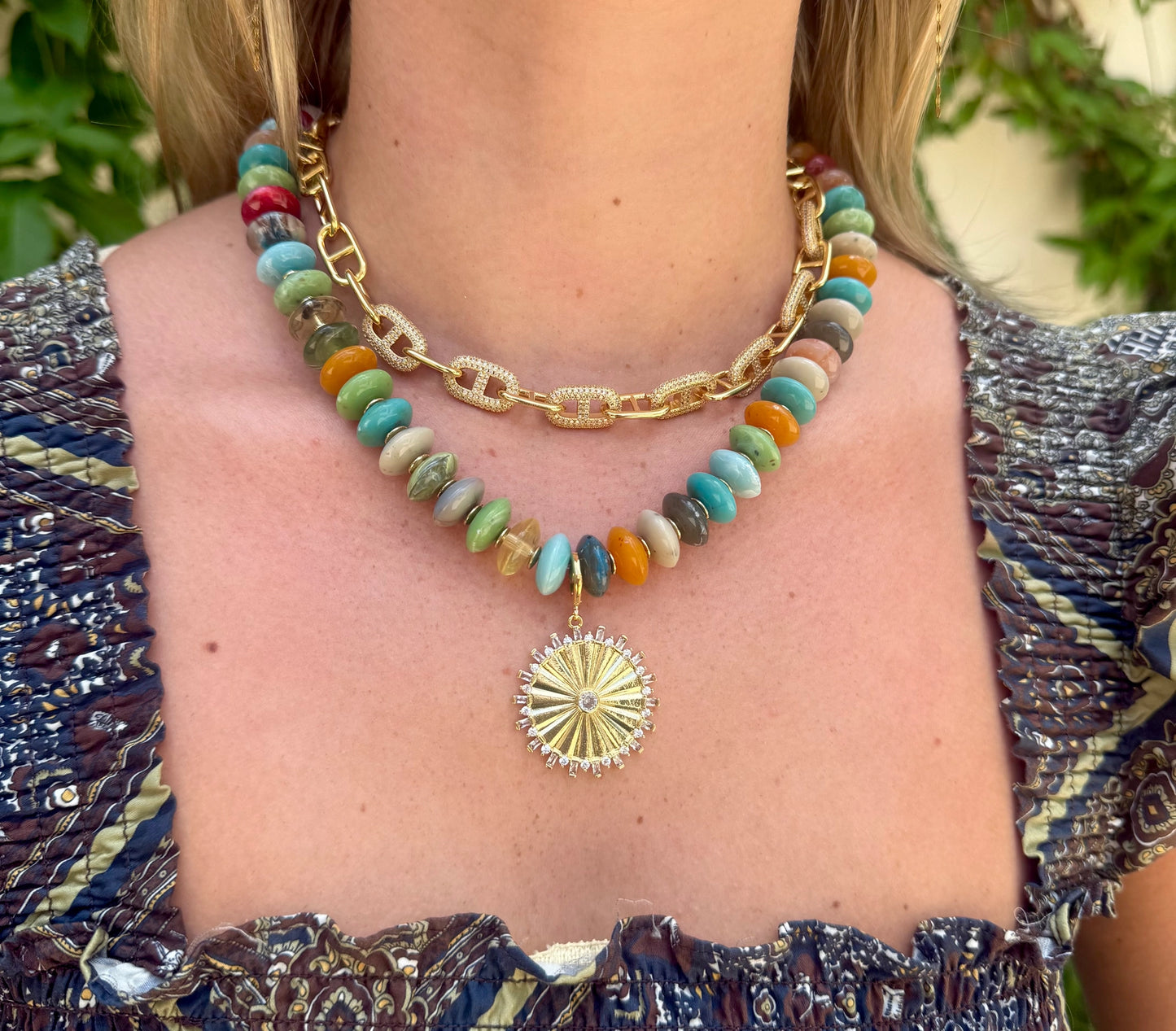 BODHI BEADED CHARM NECKLACE