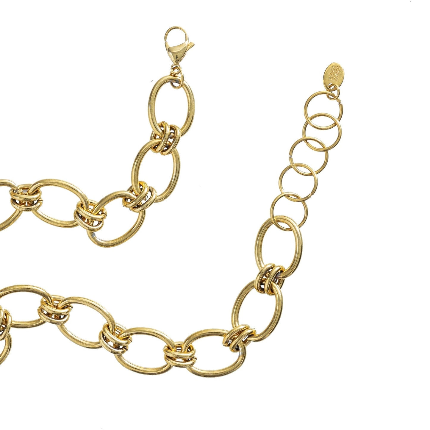 GOLD CHUNKY OVAL NECKLACE