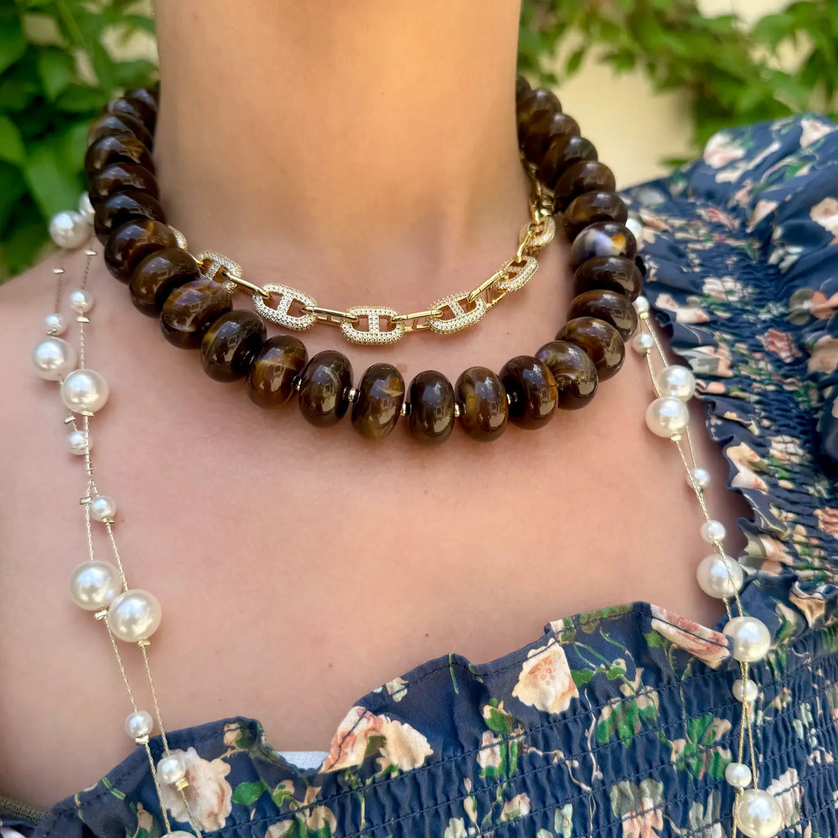 LIBERTY BEADED NECKLACE