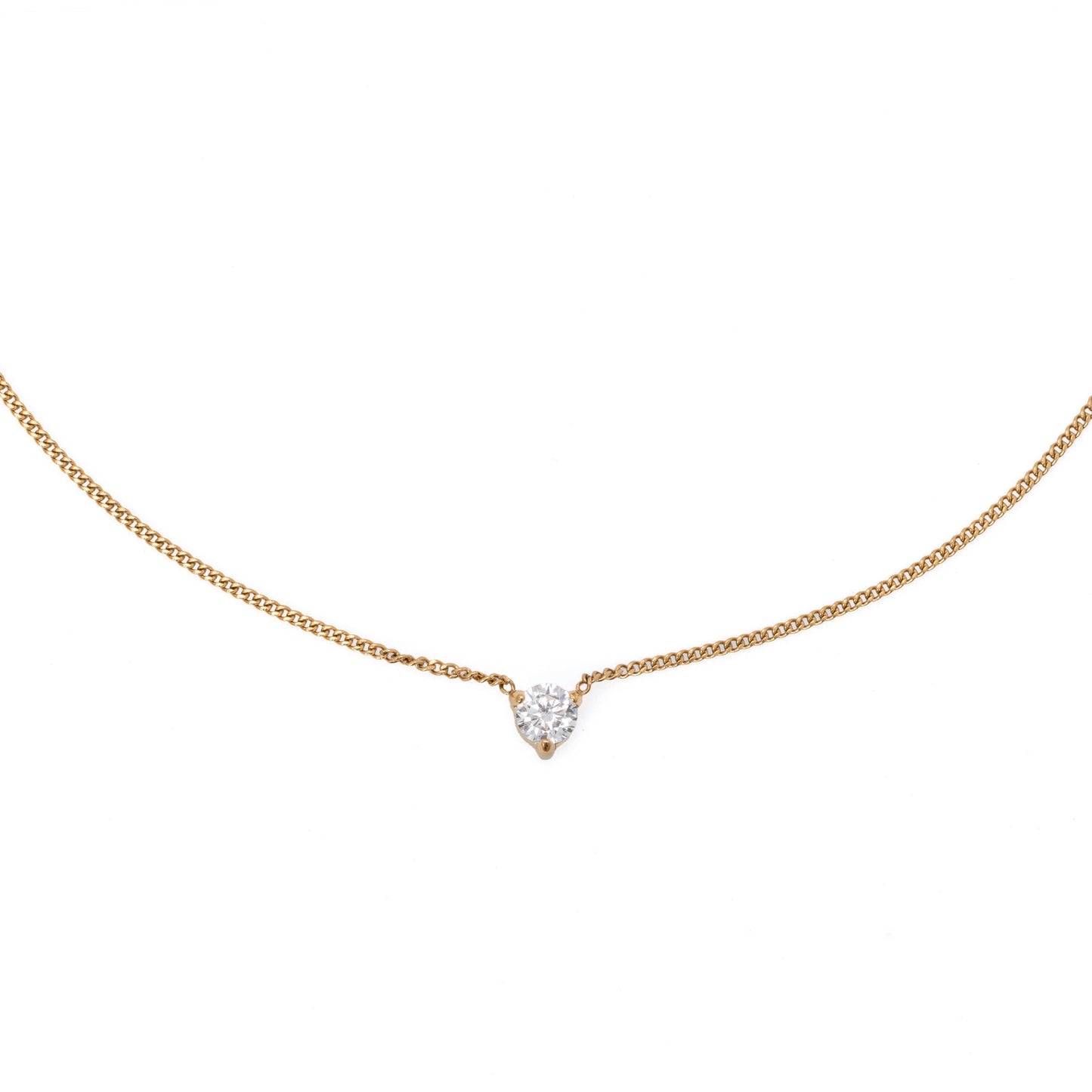 4MM ROUND SOLITAIRE NECKLACE