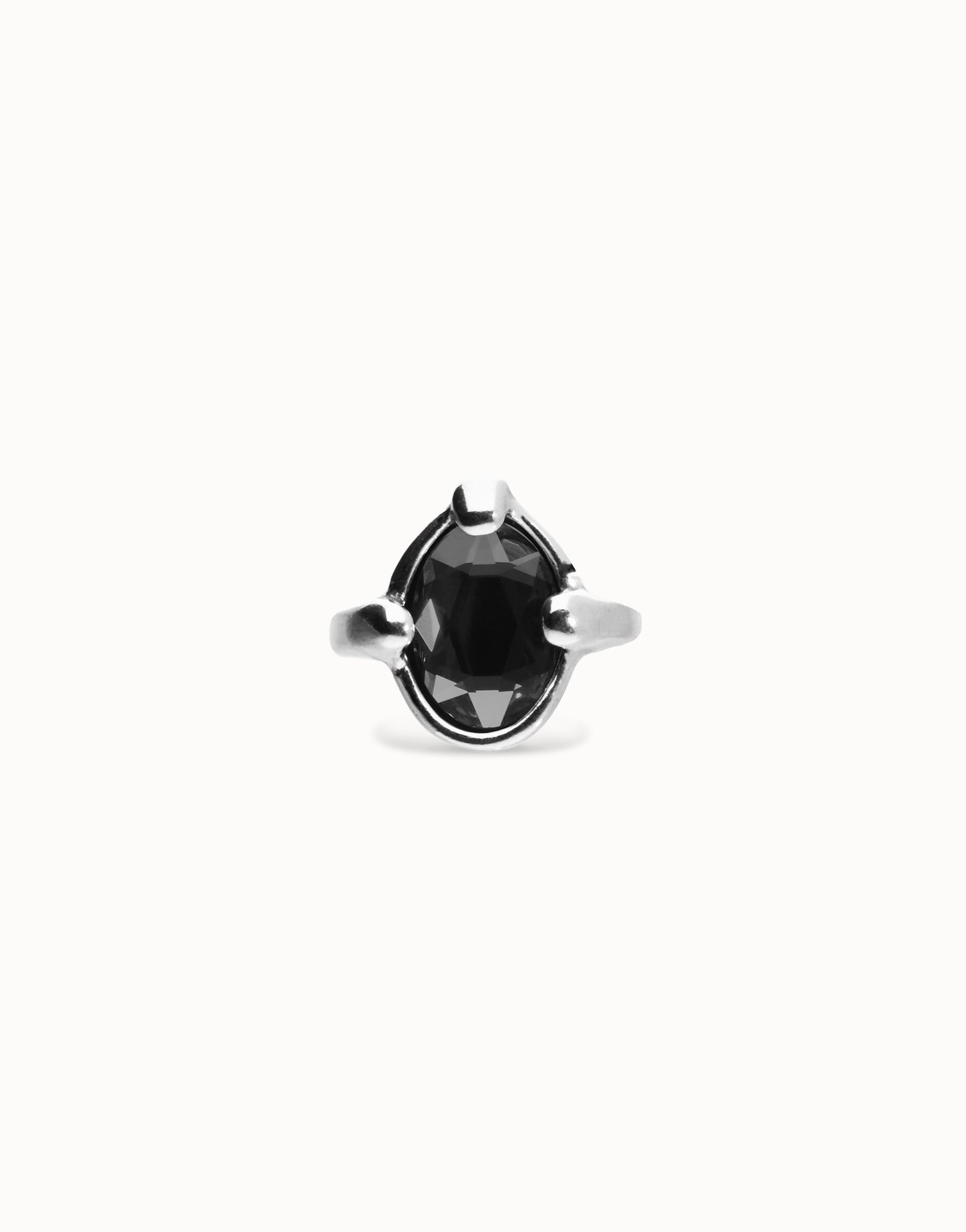 SER DESLUMBRANTE SIL RING BLK CRYSTAL