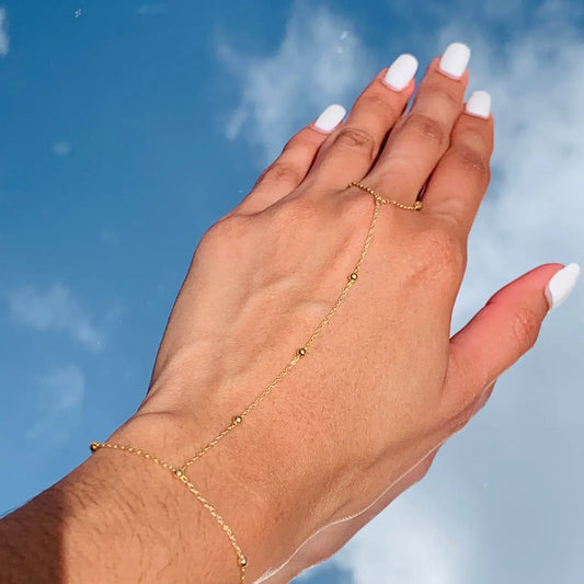 GOLD FILLED BALL HAND CHAIN