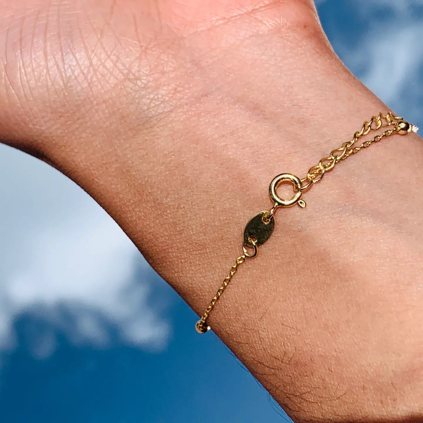 GOLD FILLED BALL HAND CHAIN