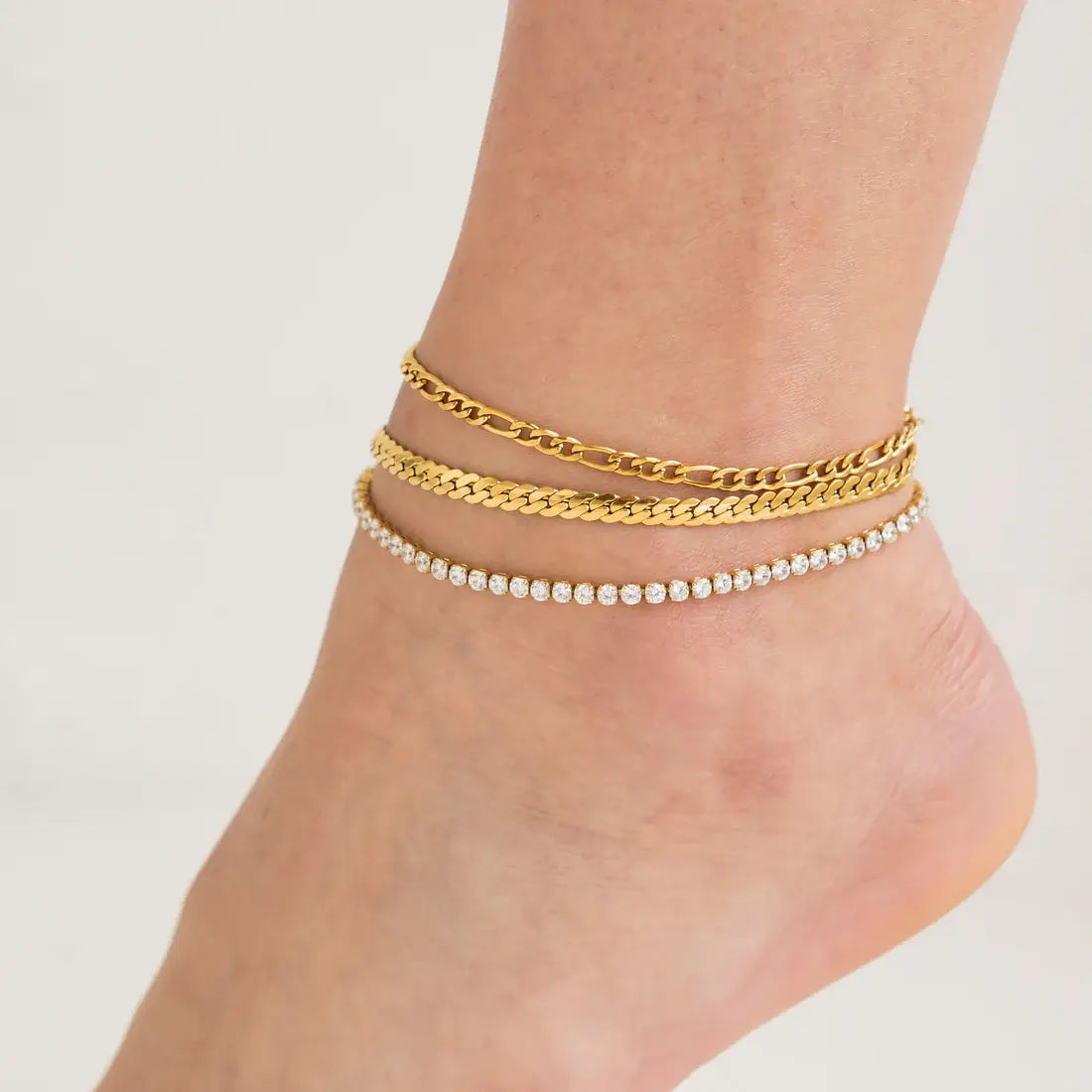 GOLD TENNIS ANKLET