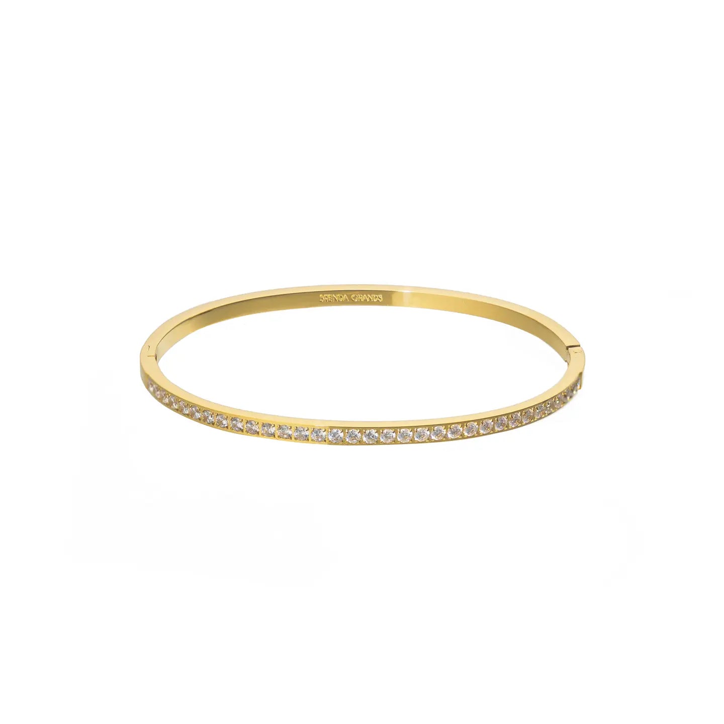 GOLD LINED DIAMOND BANGLE