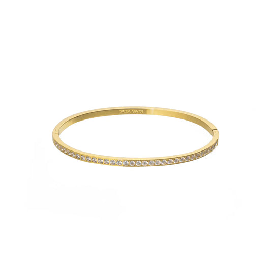 GOLD LINED DIAMOND BANGLE