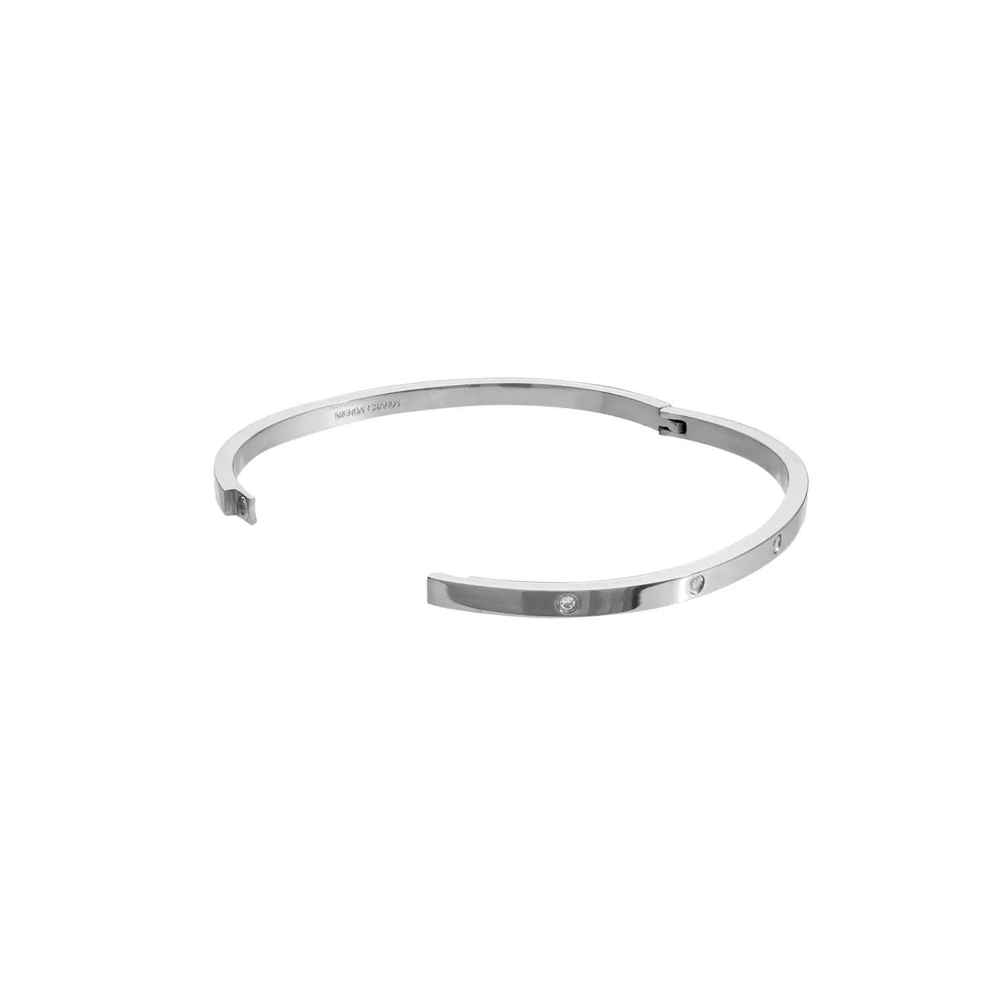 SILVER DIAMOND BANGLE