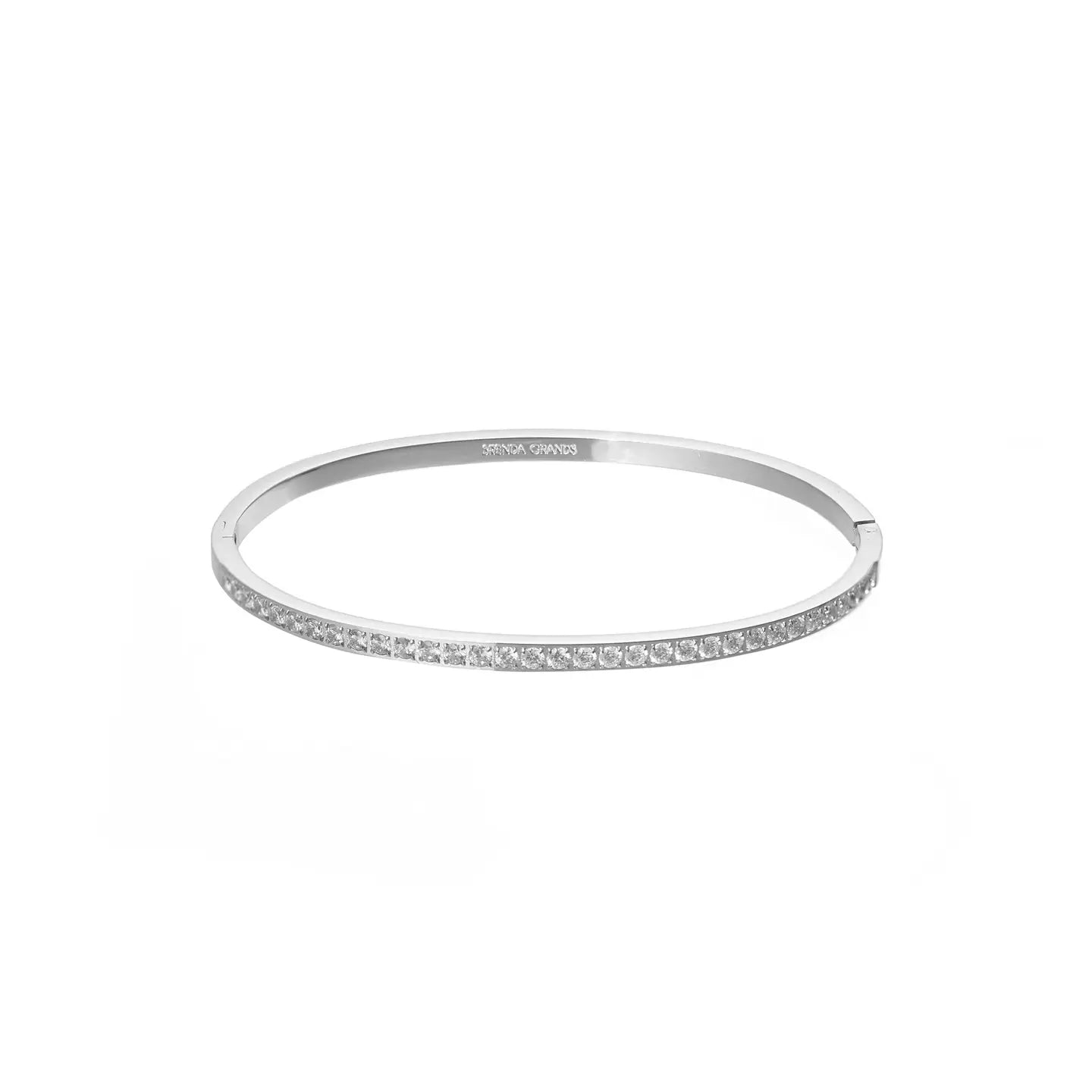 SILVER LINED DIAMOND BANGLE