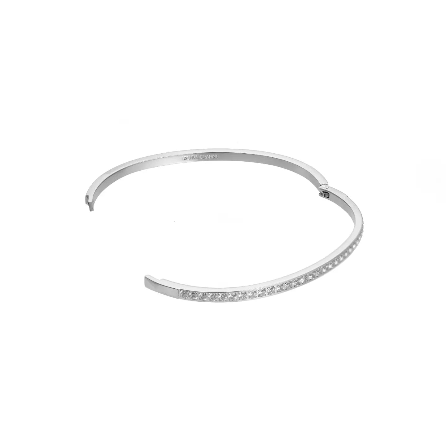 SILVER LINED DIAMOND BANGLE