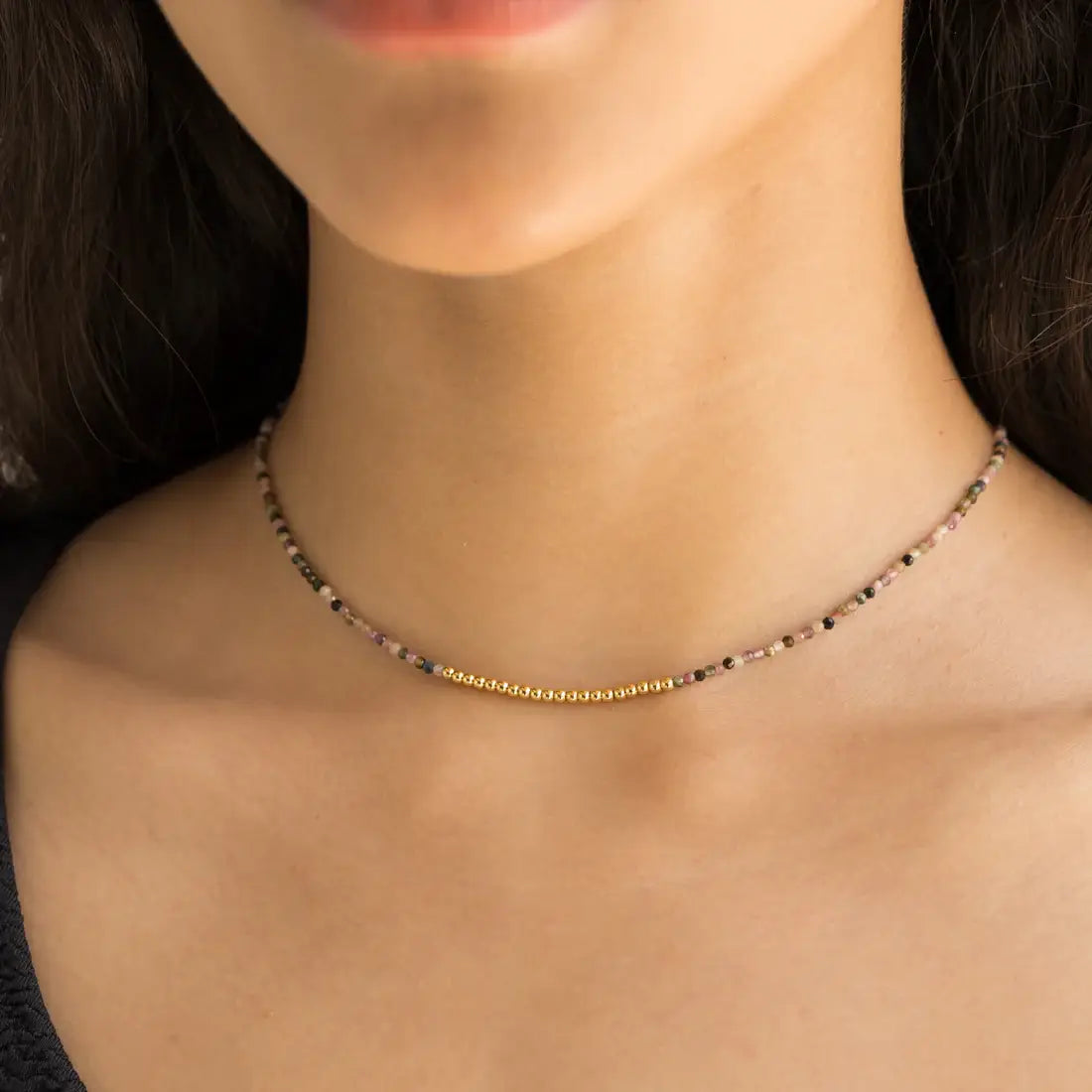 TOURMALINE BEADED NECKLACE