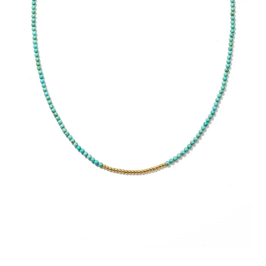 TURQUOISE BEADED NECKLACE