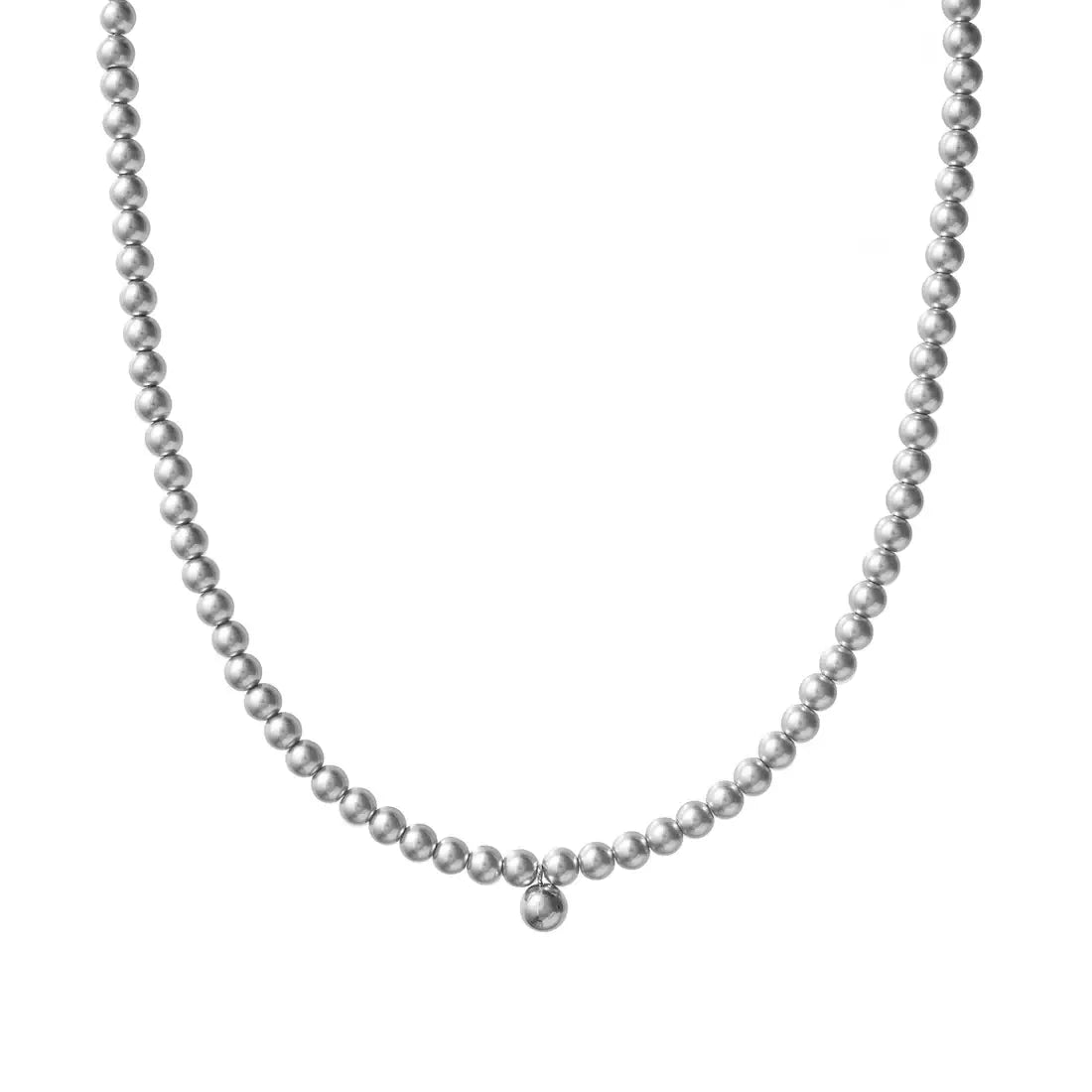 SILVER PEARLS NECKLACE