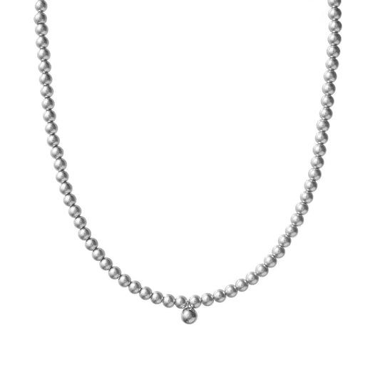 SILVER PEARLS NECKLACE