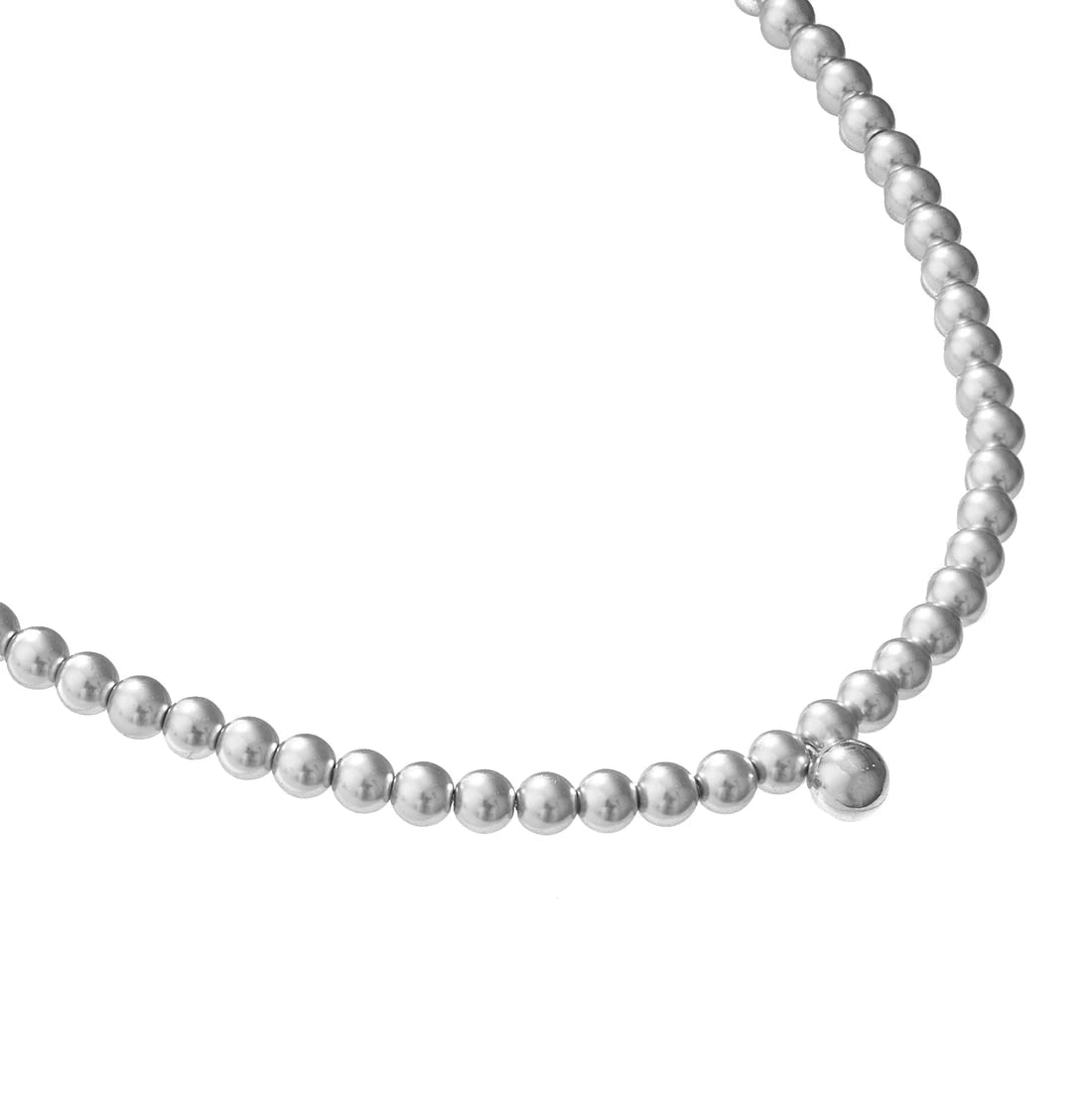 SILVER PEARLS NECKLACE