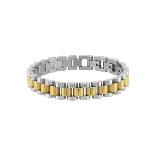 TWO TONE WATCH BAND BRACELET