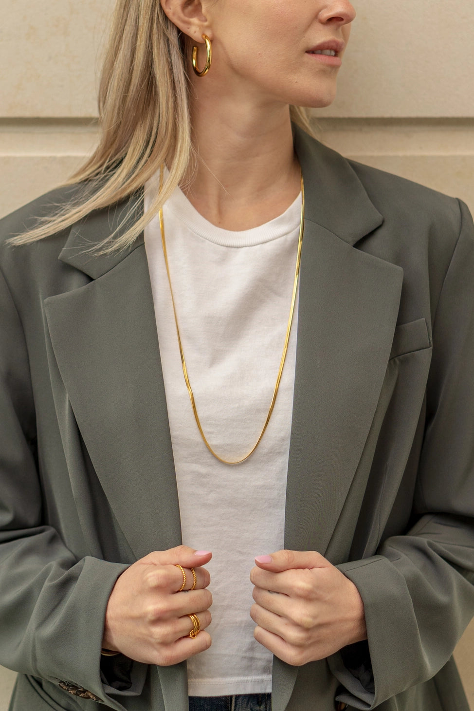 HERRINGBONE BELLY CHAIN