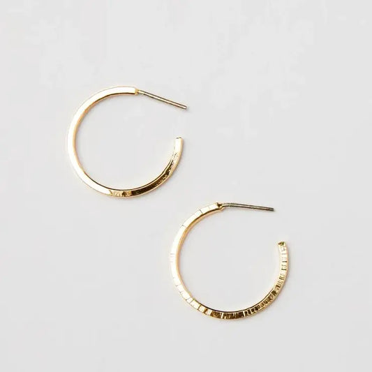 MINI THIN HAMMERED HOOPS
