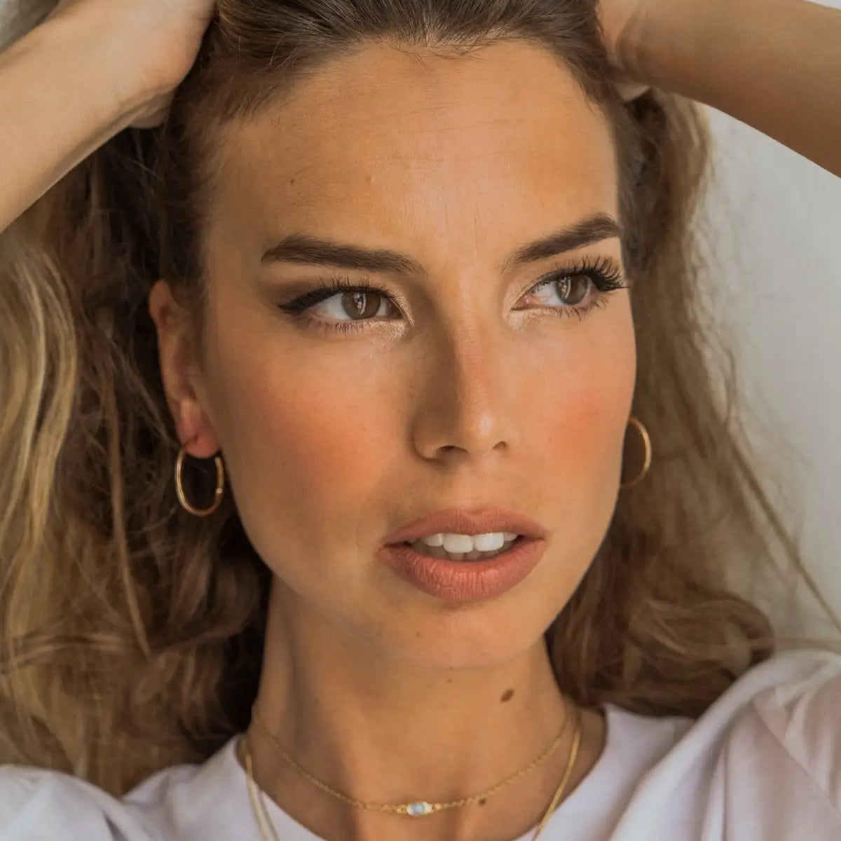 MINI THIN HAMMERED HOOPS