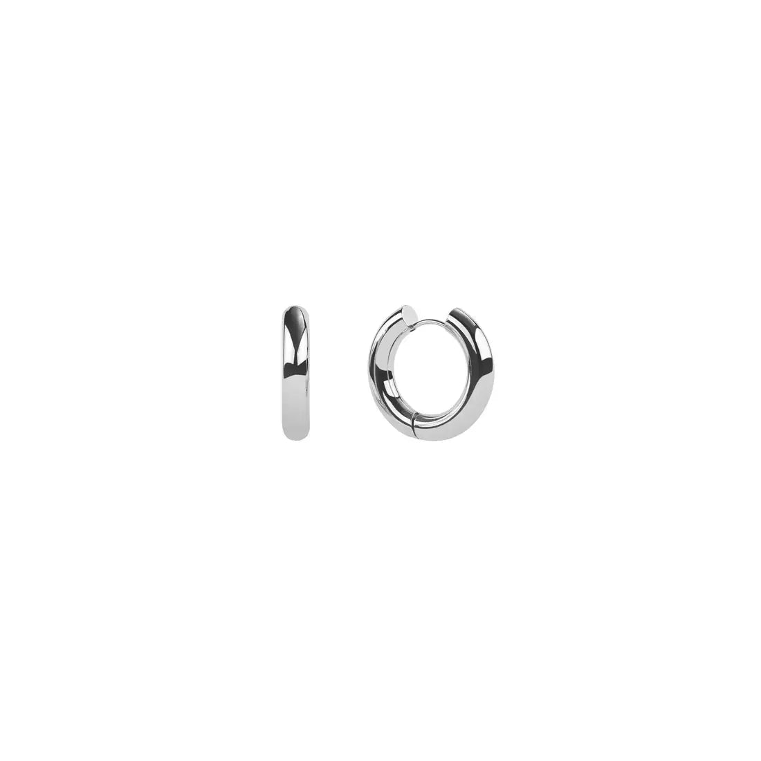 SILVER CHUNKY HOOP