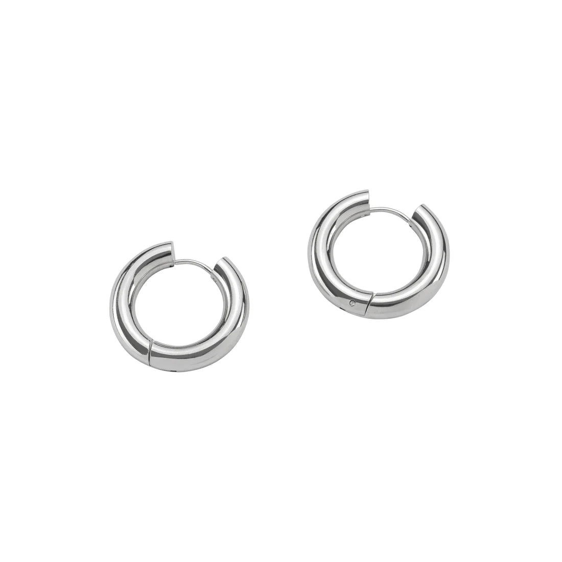 SILVER CHUNKY HOOP