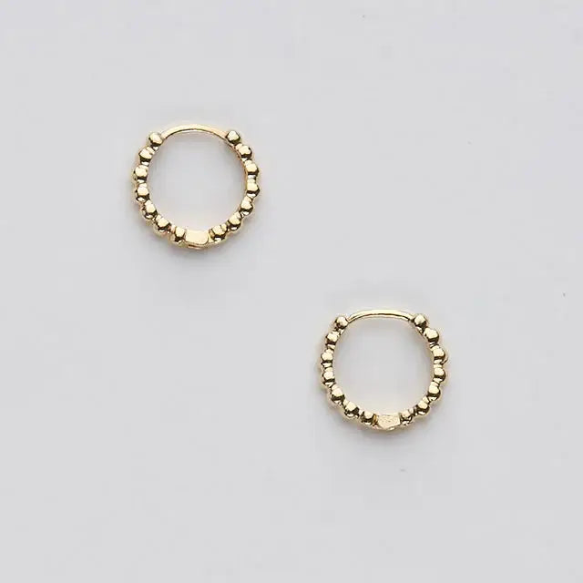 DAINTY BEADED HOOP