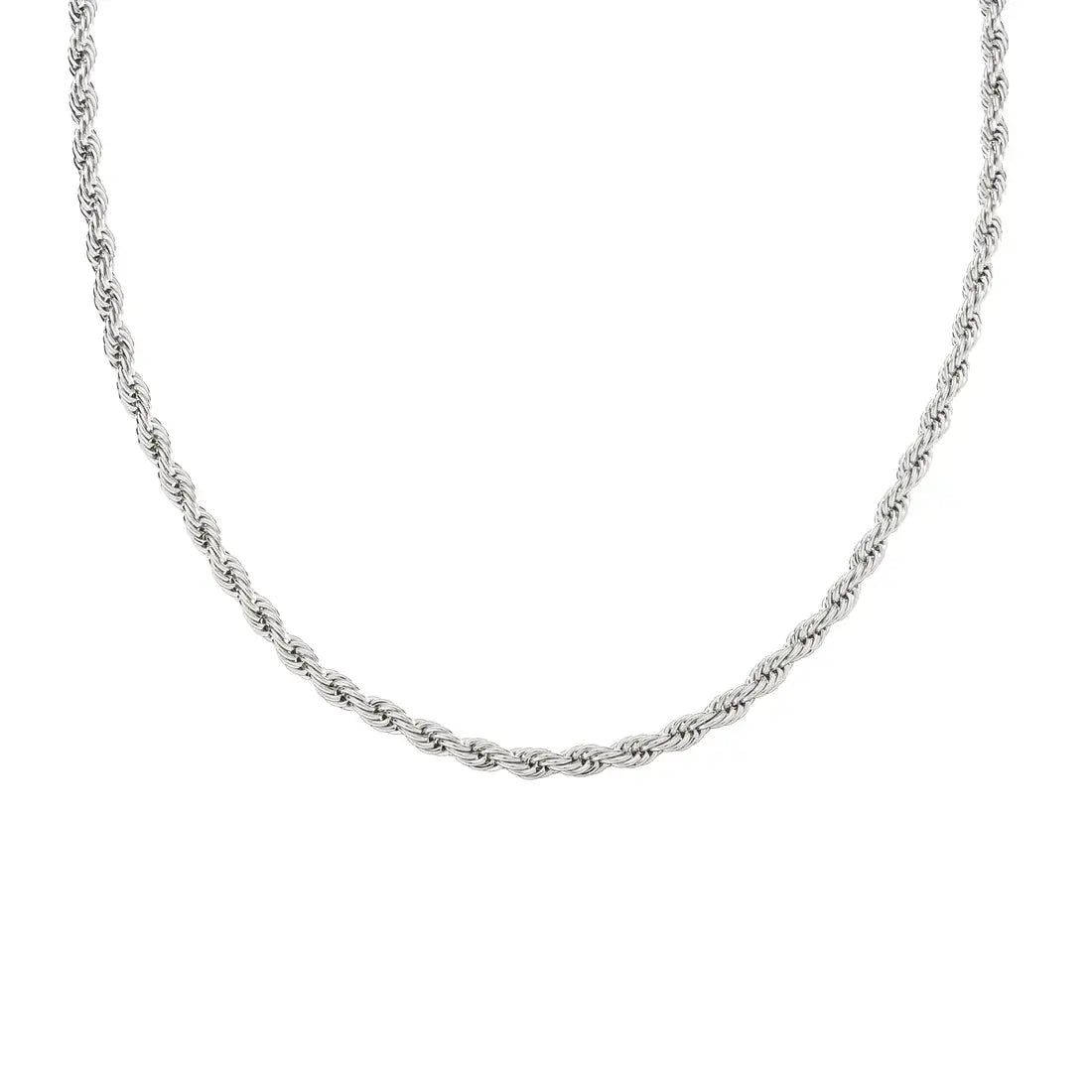 SILVER CHUNKY TWISTED NECKLACE
