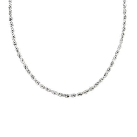 SILVER CHUNKY TWISTED NECKLACE