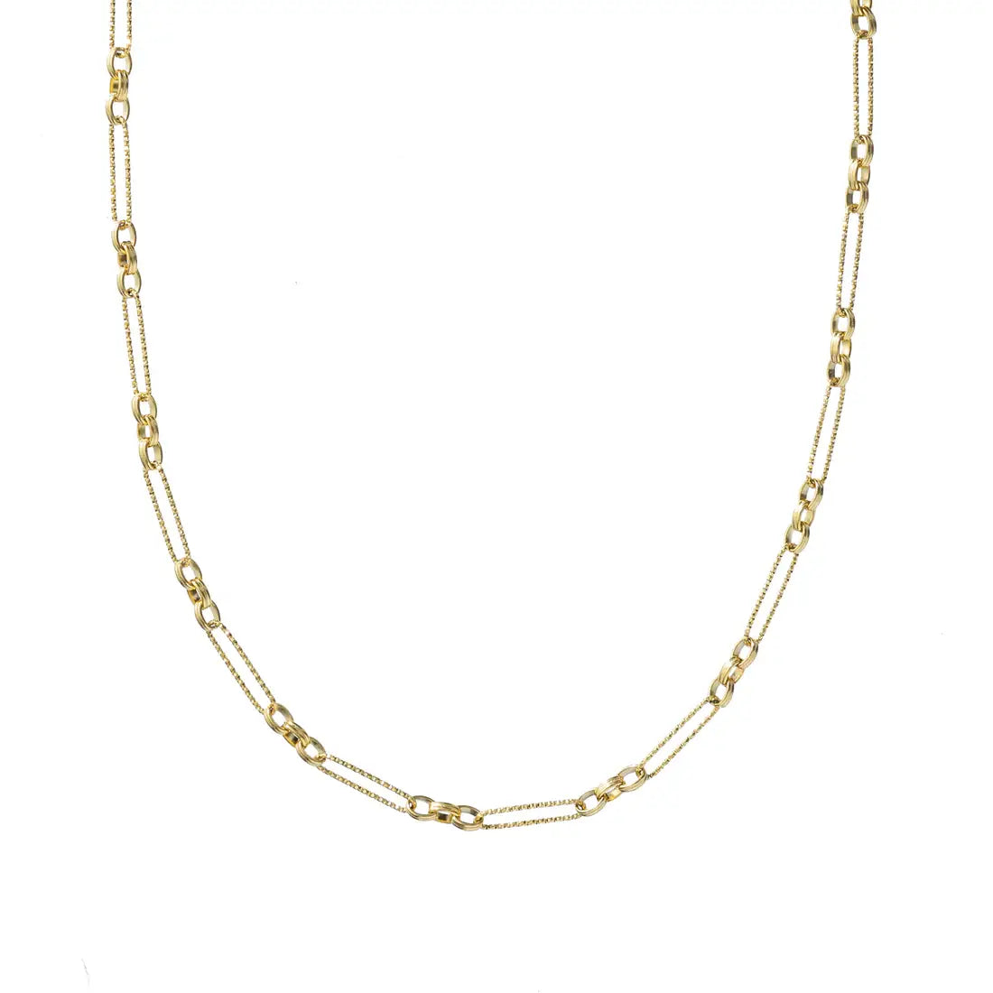 GOLD PAPERCLIP CHAIN NECKLACE