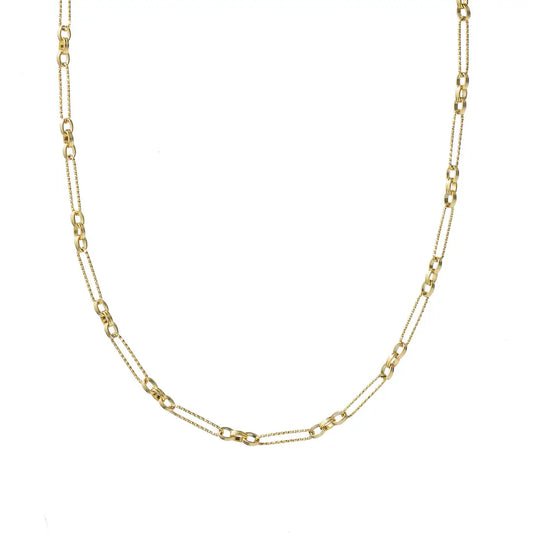 GOLD PAPERCLIP CHAIN NECKLACE