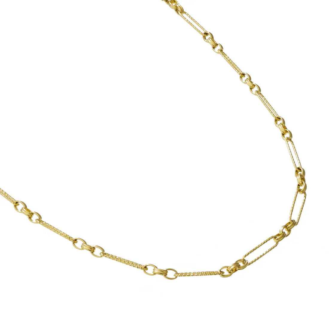 GOLD PAPERCLIP CHAIN NECKLACE